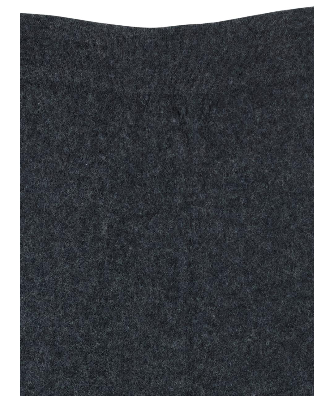 SEMICOUTURE Серые шерстяные прямые брюки, фото 3