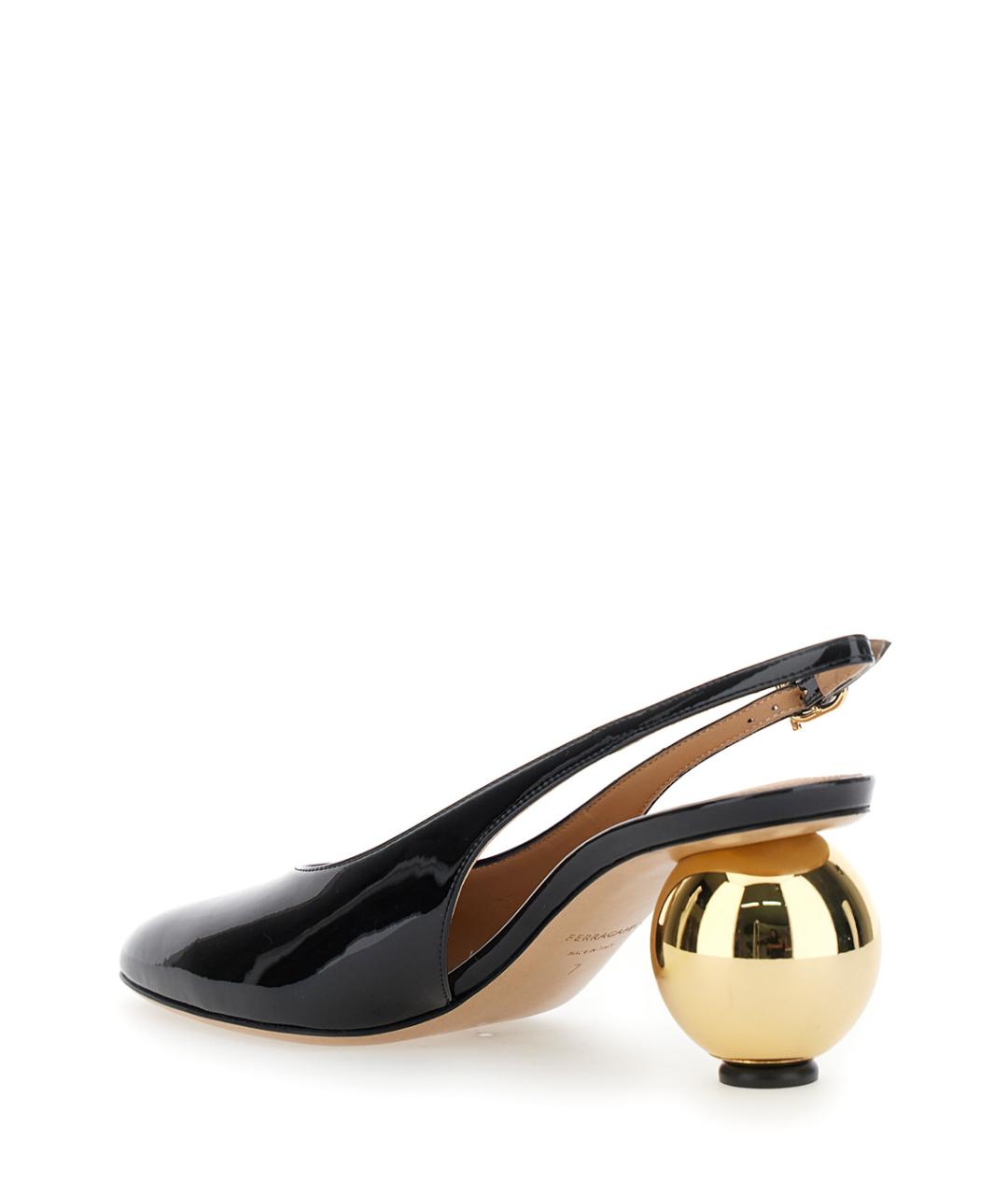 FERRAGAMO Черные кожаные туфли, фото 3