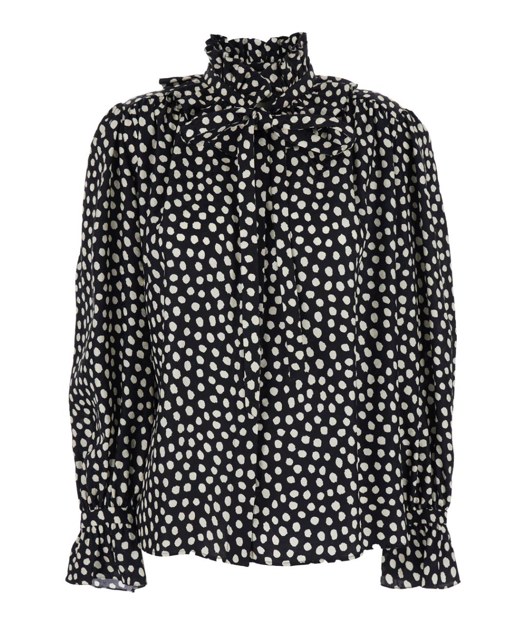 CHLOE Черная шелковая блузы, фото 1