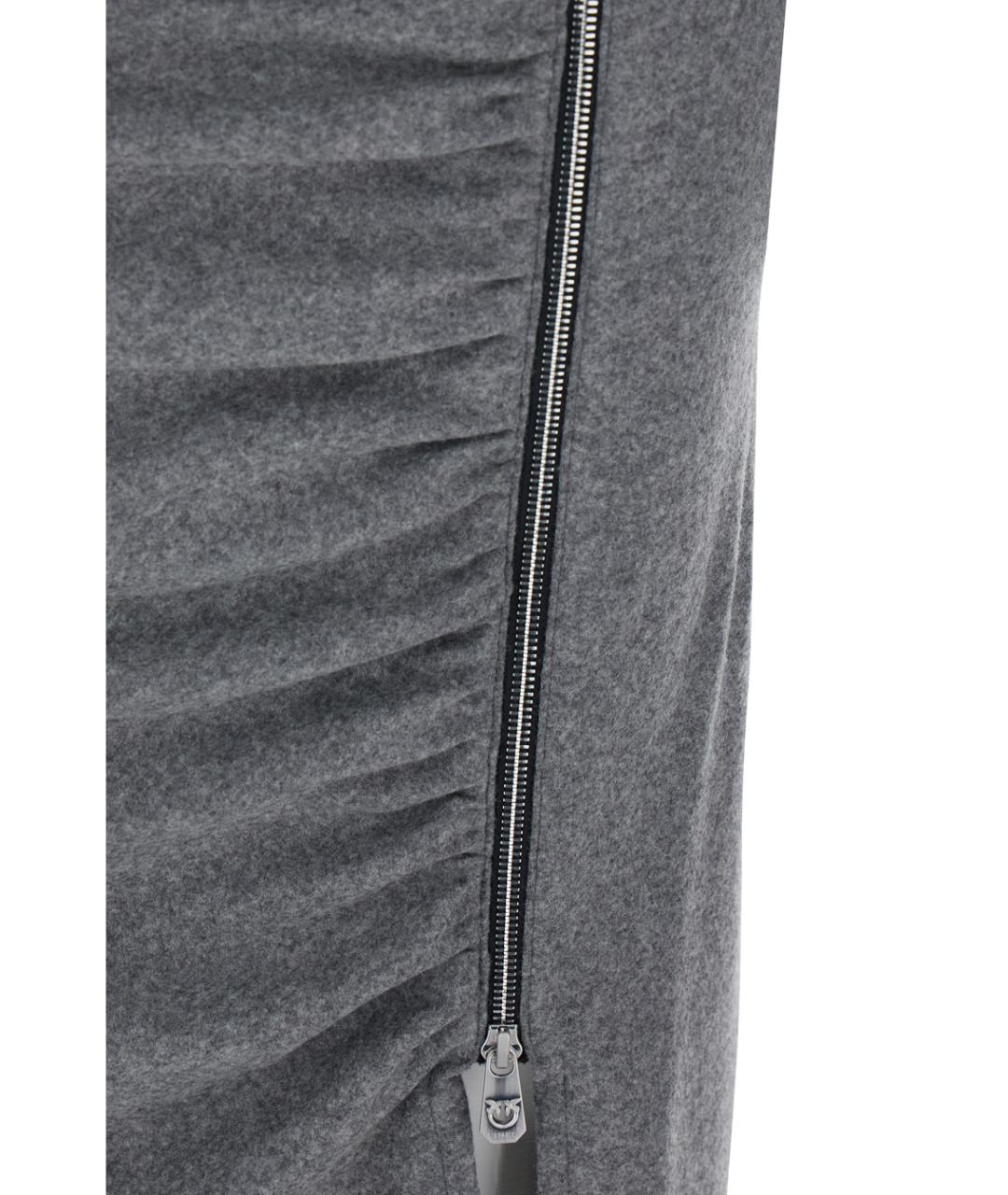 PINKO Серое полиэстеровое повседневное платье, фото 3