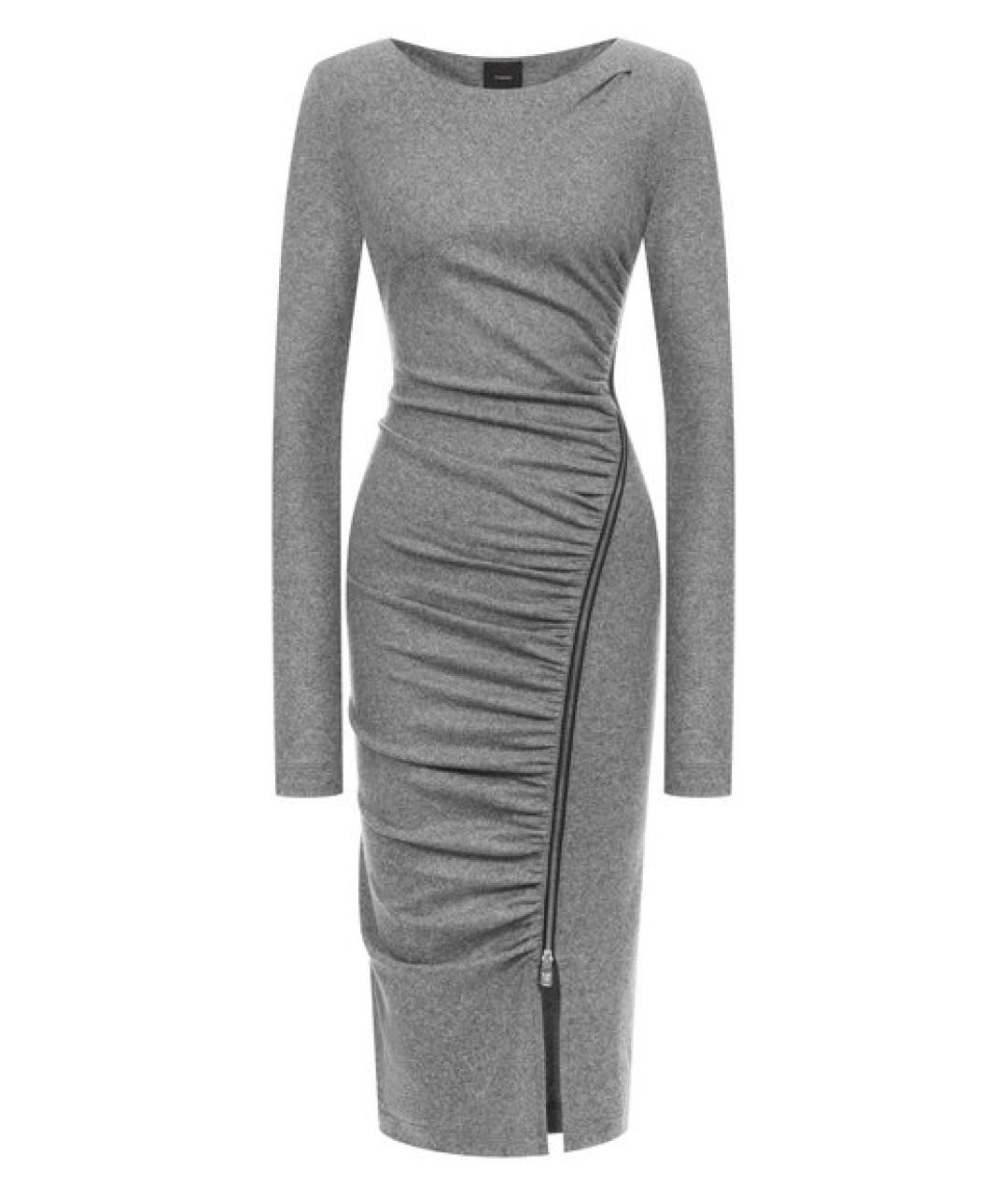 PINKO Серое полиэстеровое повседневное платье, фото 1