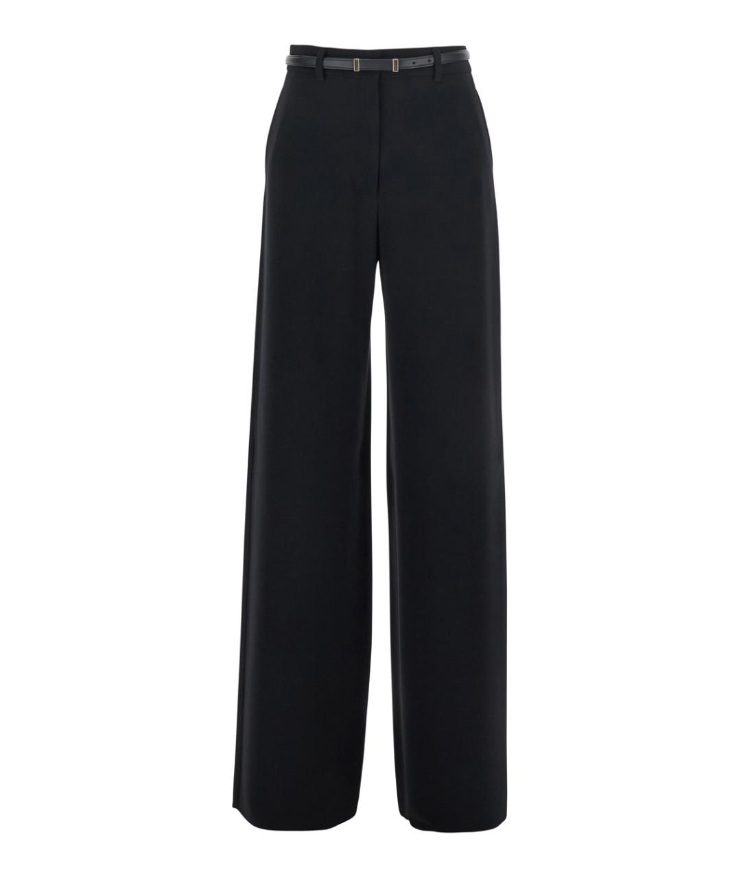 MAX MARA STUDIO Черные ацетатные прямые брюки, фото 1