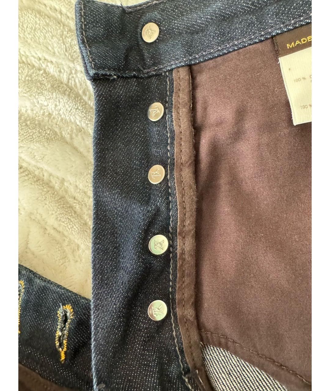 LOUIS VUITTON Синие хлопковые прямые джинсы, фото 8