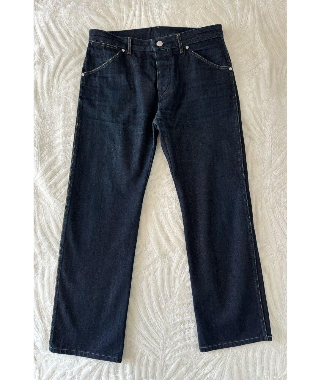 LOUIS VUITTON Синие хлопковые прямые джинсы, фото 9