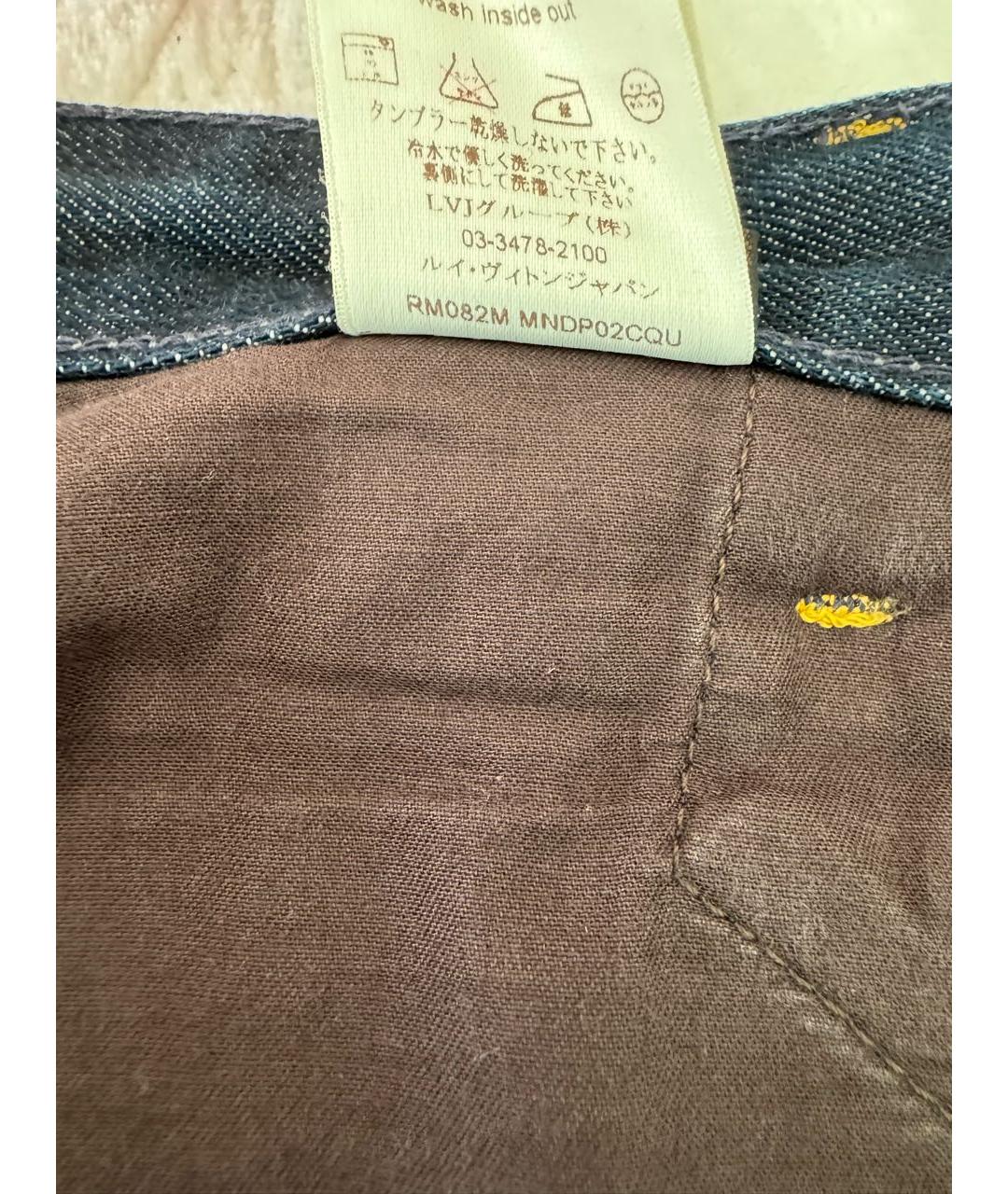 LOUIS VUITTON Синие хлопковые прямые джинсы, фото 5