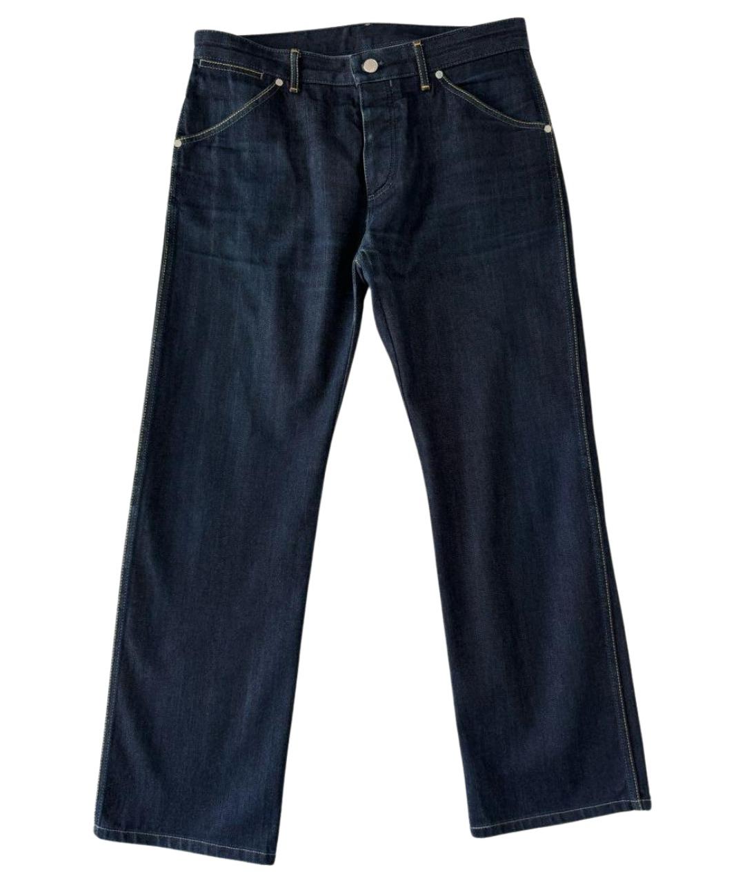 LOUIS VUITTON Синие хлопковые прямые джинсы, фото 1