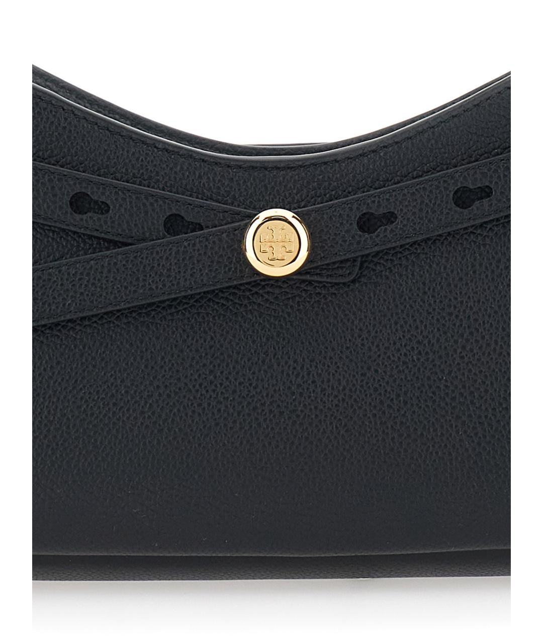 TORY BURCH Черная кожаная сумка через плечо, фото 3