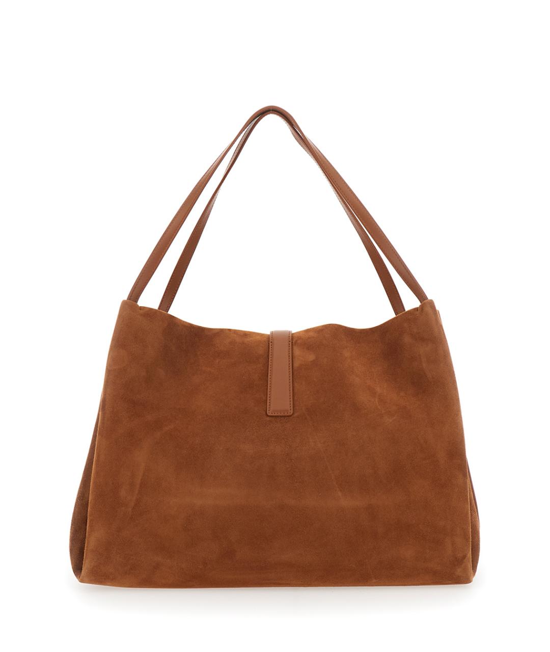 FERRAGAMO Коричневая замшевая сумка через плечо, фото 2