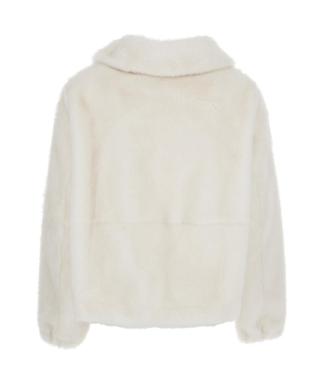 GIOVANNI PARIS Белая полиэстеровая шуба, фото 2