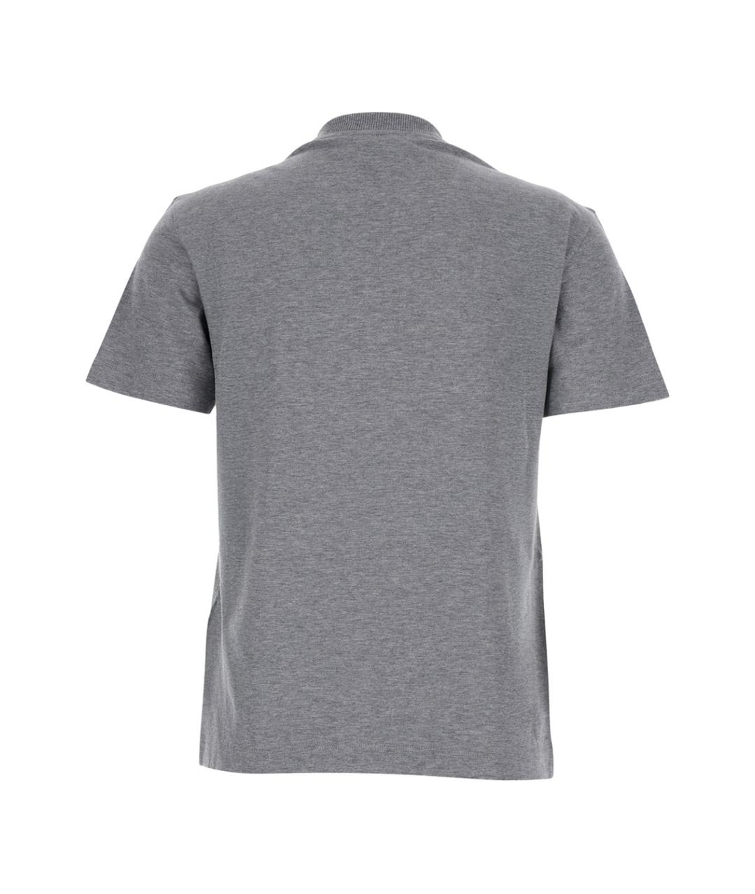 FENDI Серая хлопковая футболка, фото 2