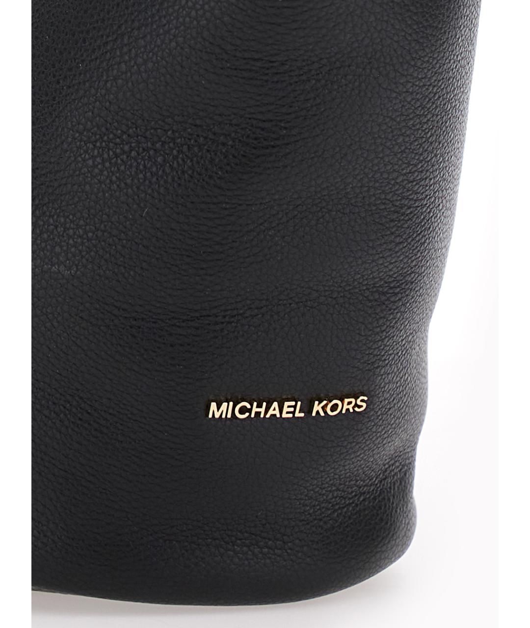 MICHAEL MICHAEL KORS Черная кожаная сумка через плечо, фото 3