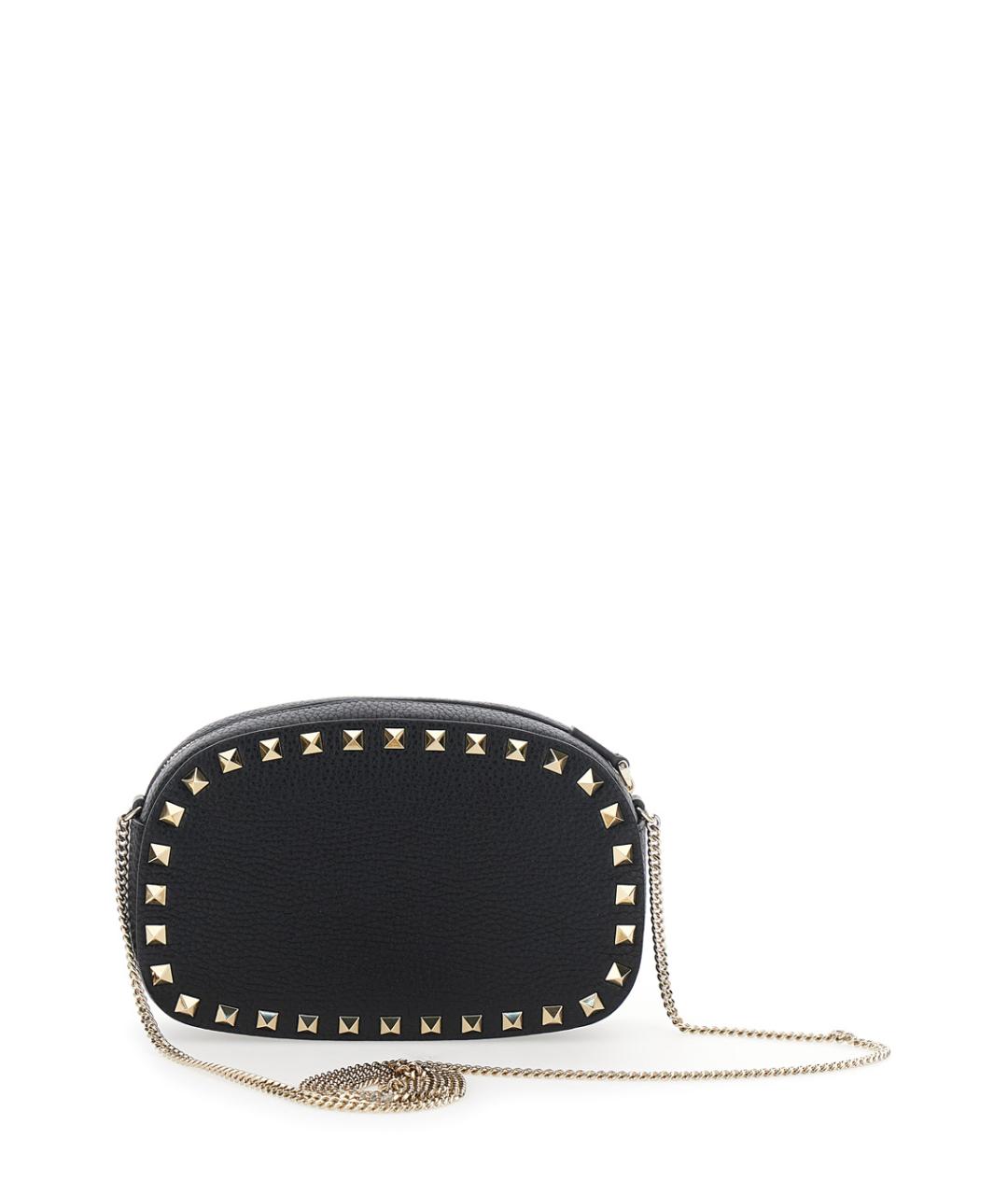 VALENTINO Черная кожаная сумка через плечо, фото 2