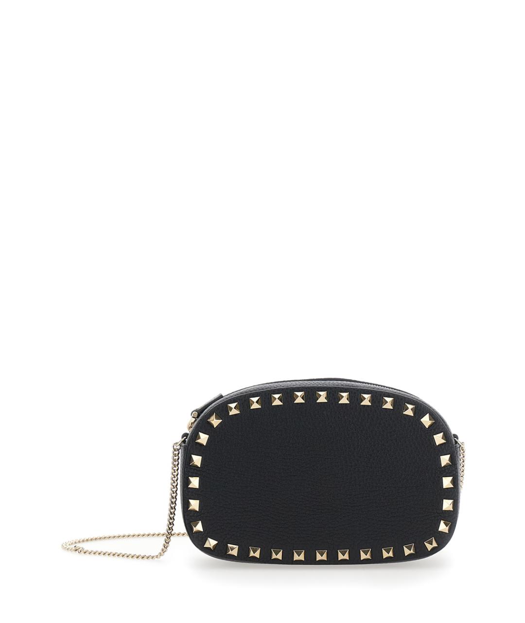 VALENTINO Черная кожаная сумка через плечо, фото 1