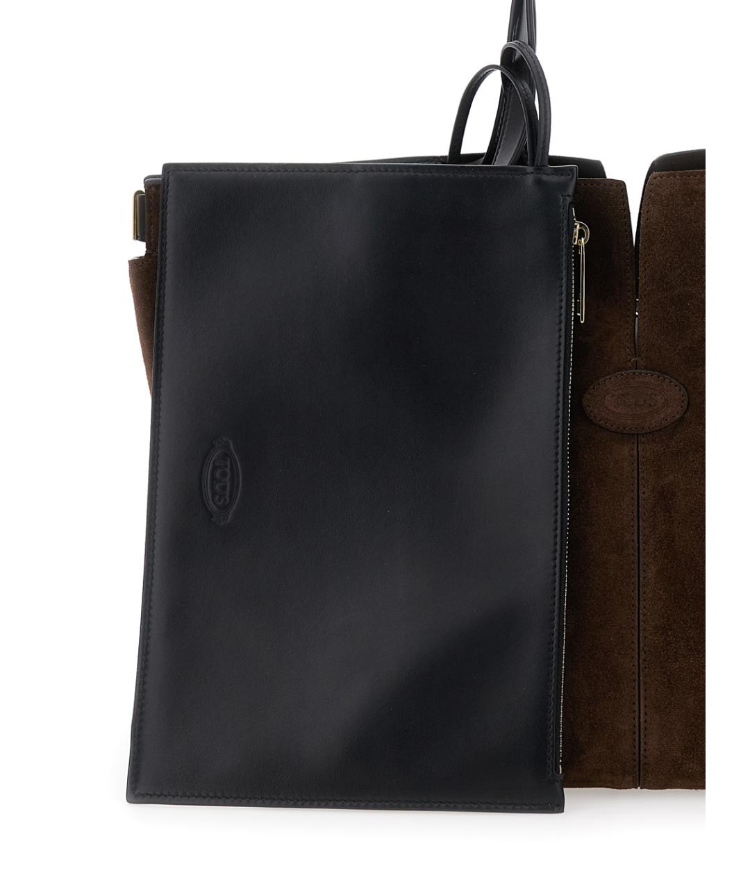 TOD'S Коричневая замшевая сумка тоут, фото 3