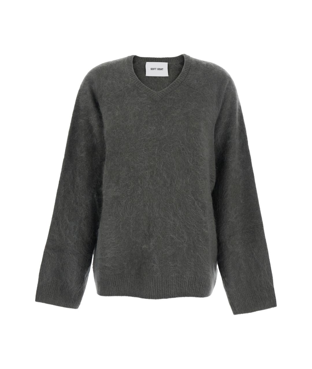 SOFT GOAT Серый кашемировый джемпер / свитер, фото 1