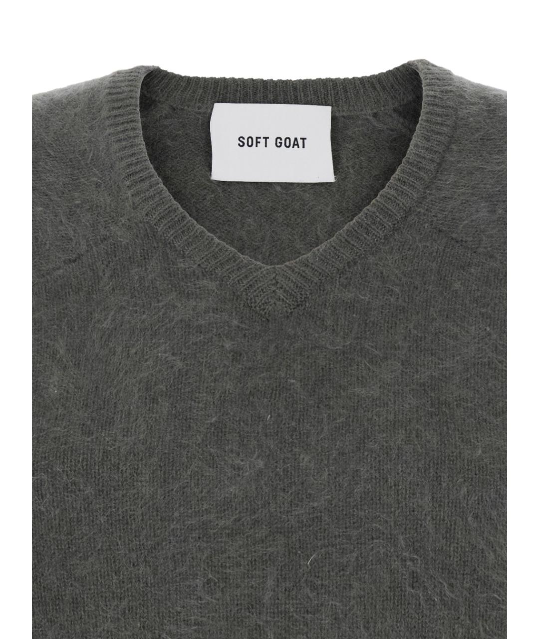 SOFT GOAT Серый кашемировый джемпер / свитер, фото 3