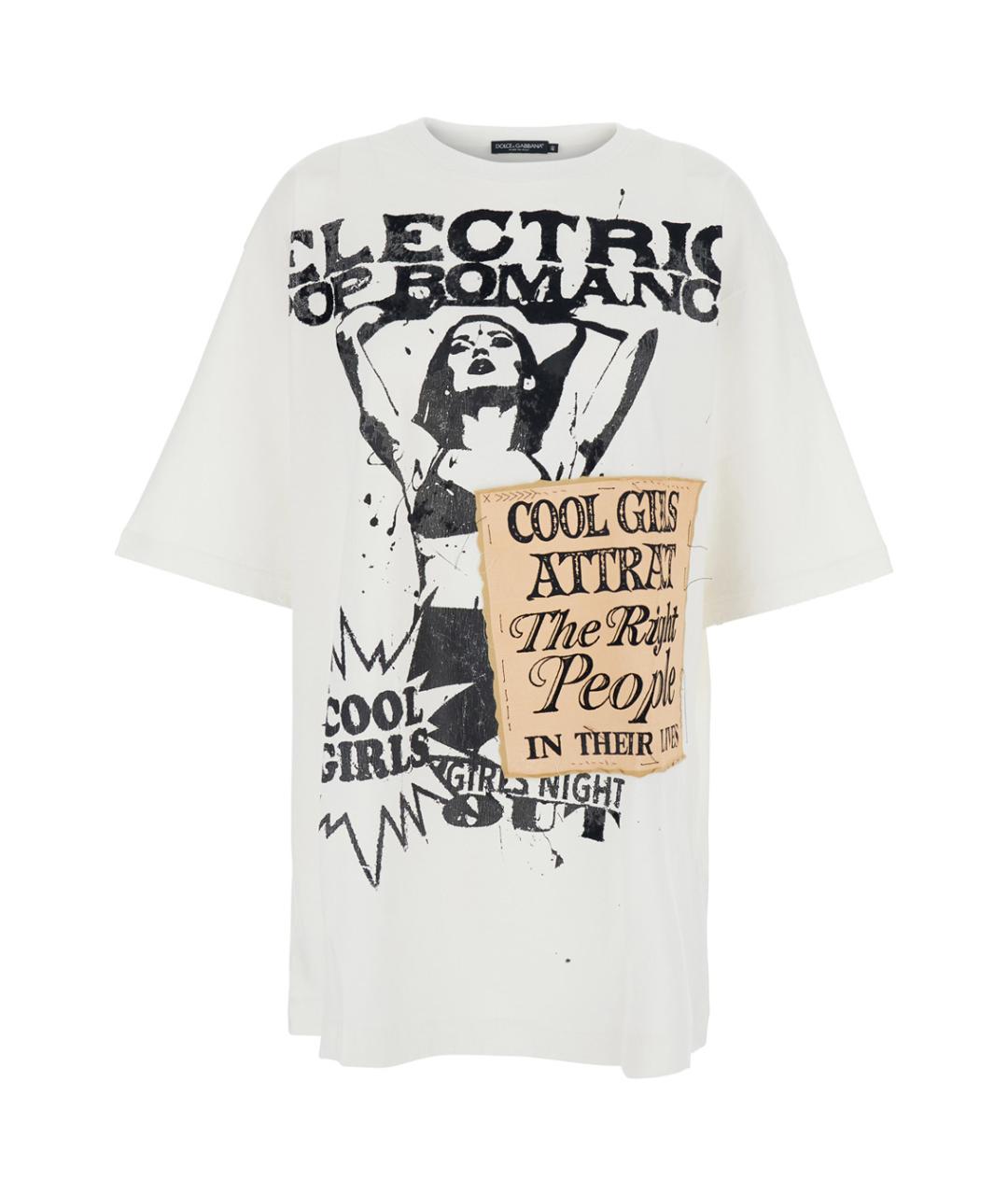 DOLCE&GABBANA Белая хлопковая футболка, фото 1