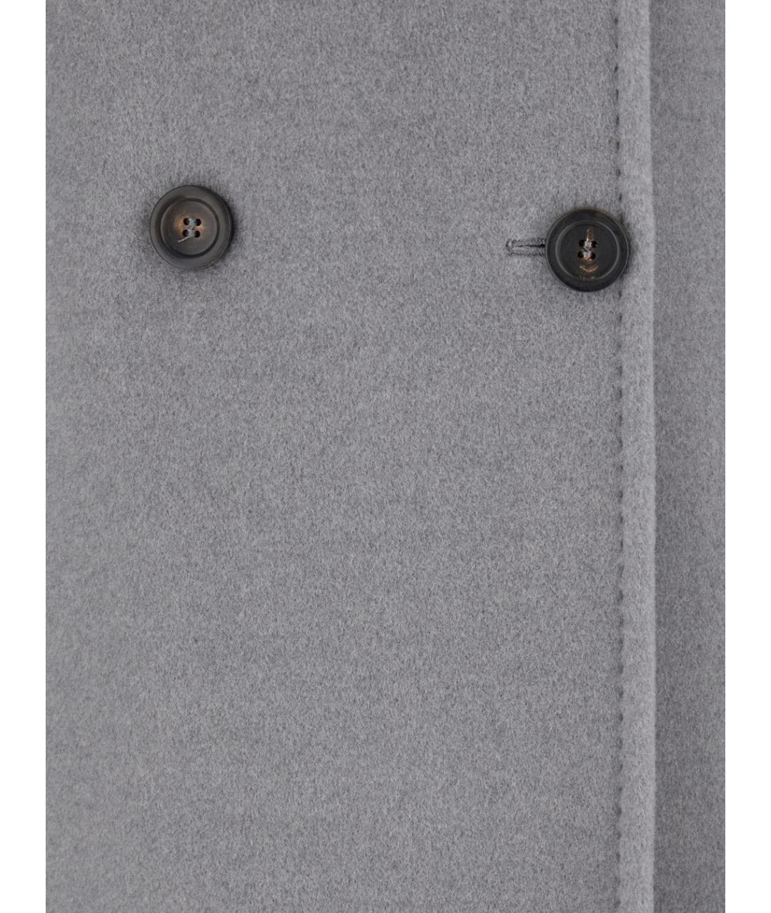 MAX MARA STUDIO Серое шерстяное пальто, фото 3