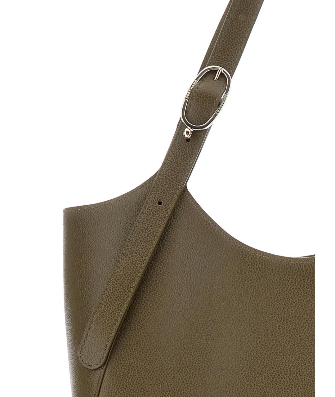 LONGCHAMP Коричневая кожаная сумка через плечо, фото 3