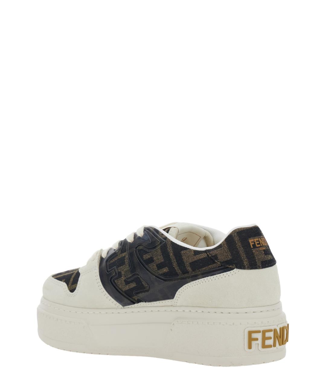 FENDI Белые кроссовки, фото 3