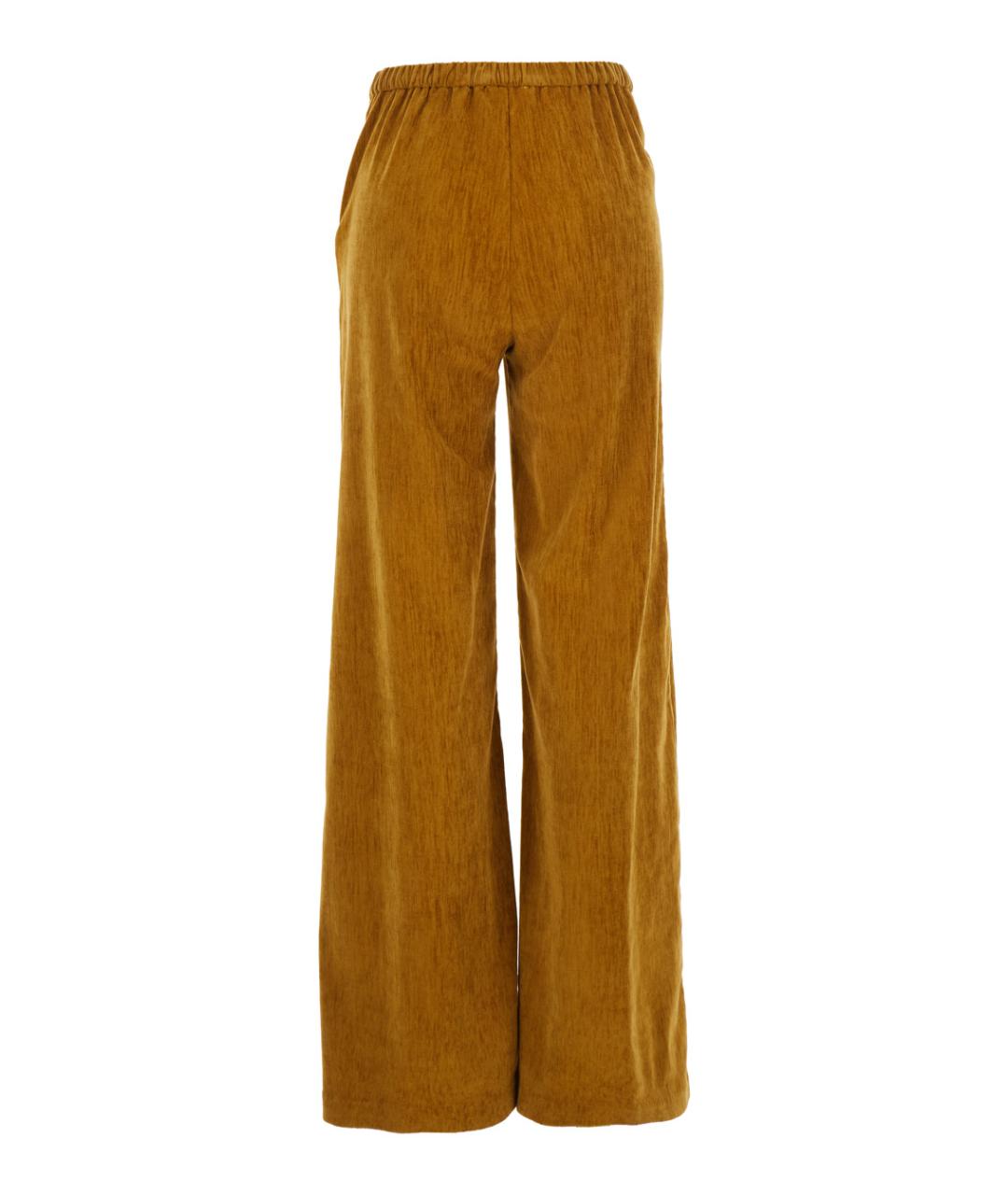 FORTE FORTE Бежевые полиэстеровые прямые брюки, фото 2