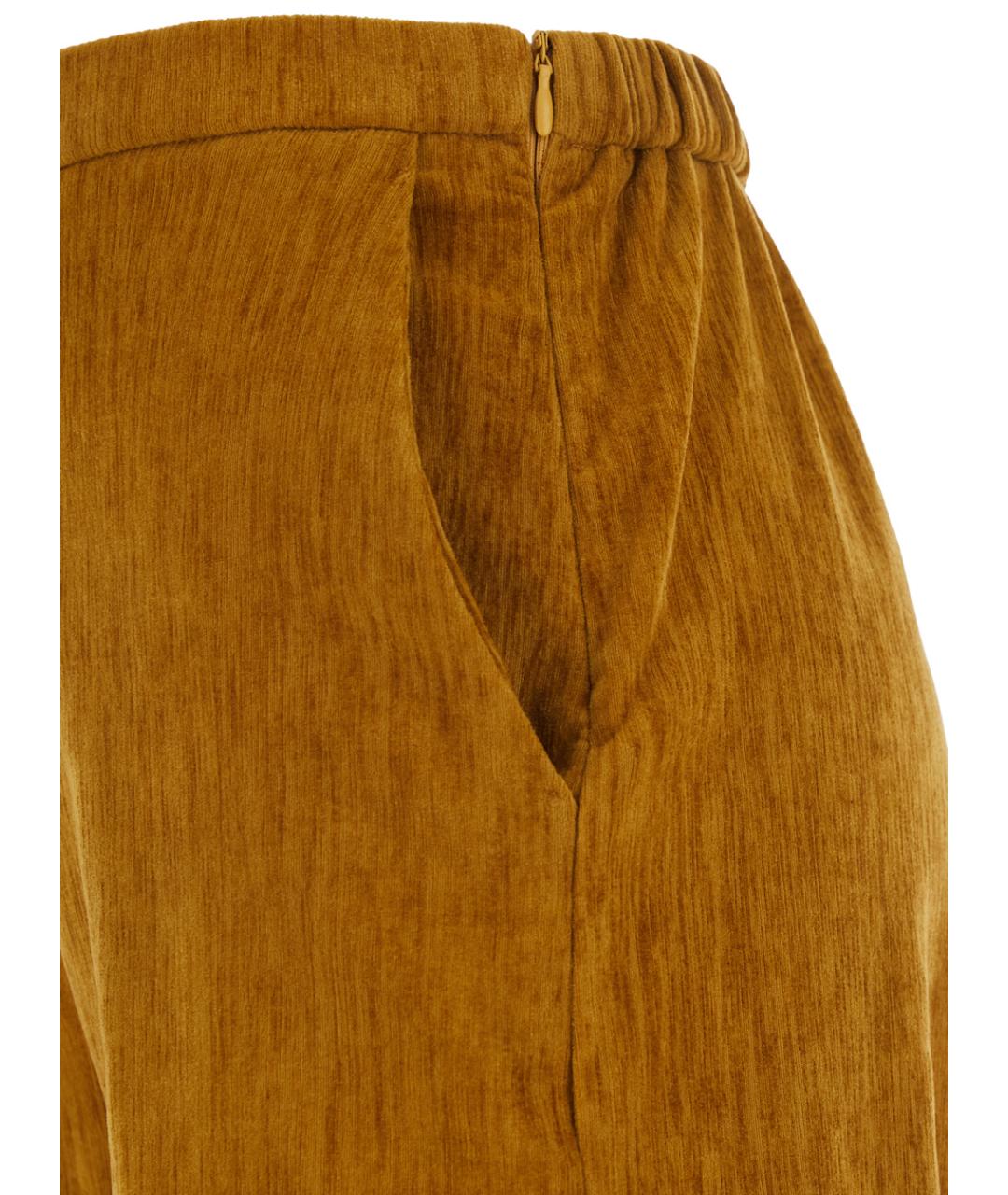 FORTE FORTE Бежевые полиэстеровые прямые брюки, фото 3