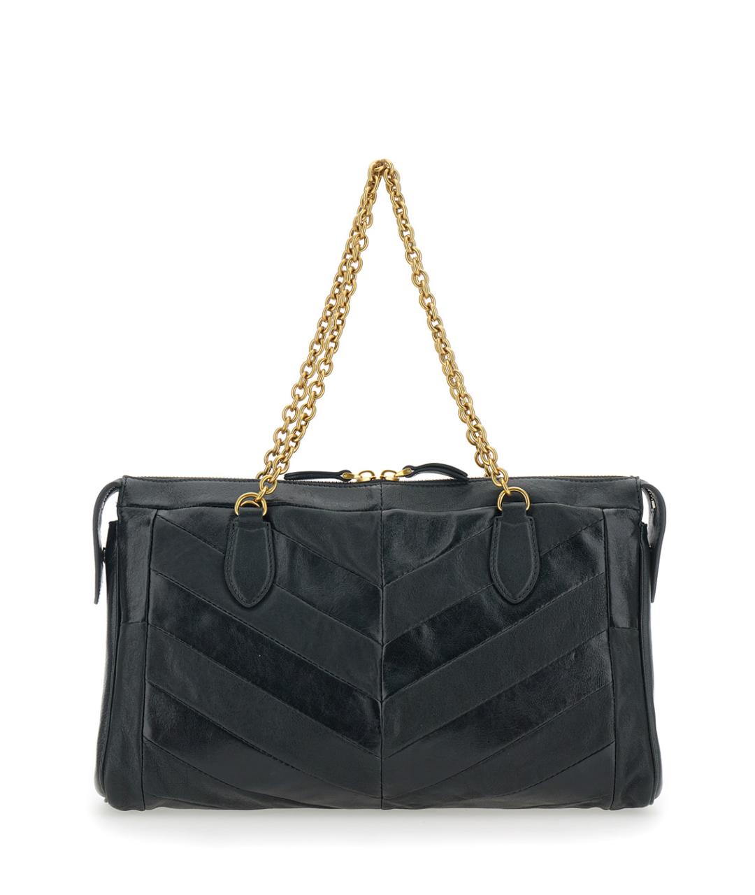 VALENTINO Черная кожаная сумка через плечо, фото 2