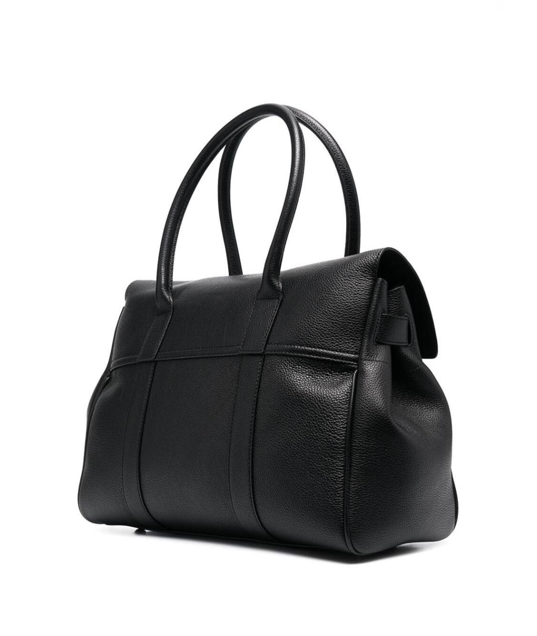 MULBERRY Черная кожаная сумка с короткими ручками, фото 2