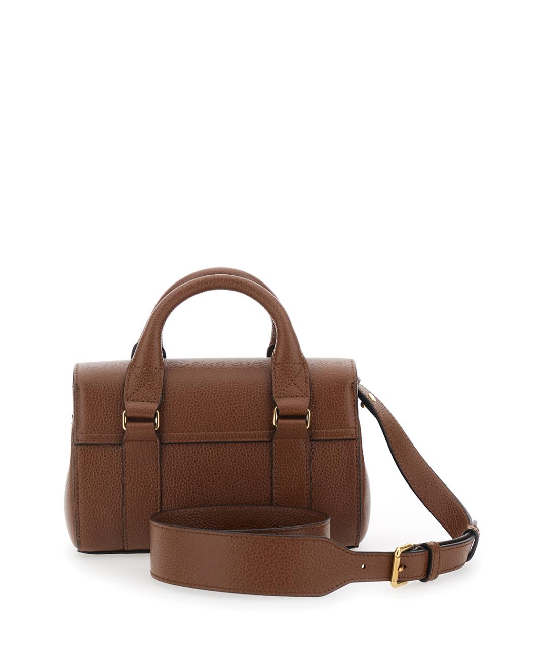 MULBERRY Коричневая кожаная сумка с короткими ручками, фото 2