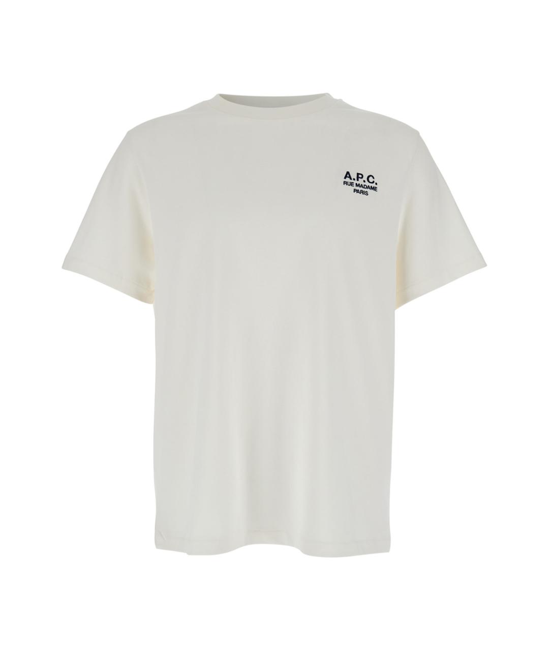 A.P.C. Белая хлопковая футболка, фото 1