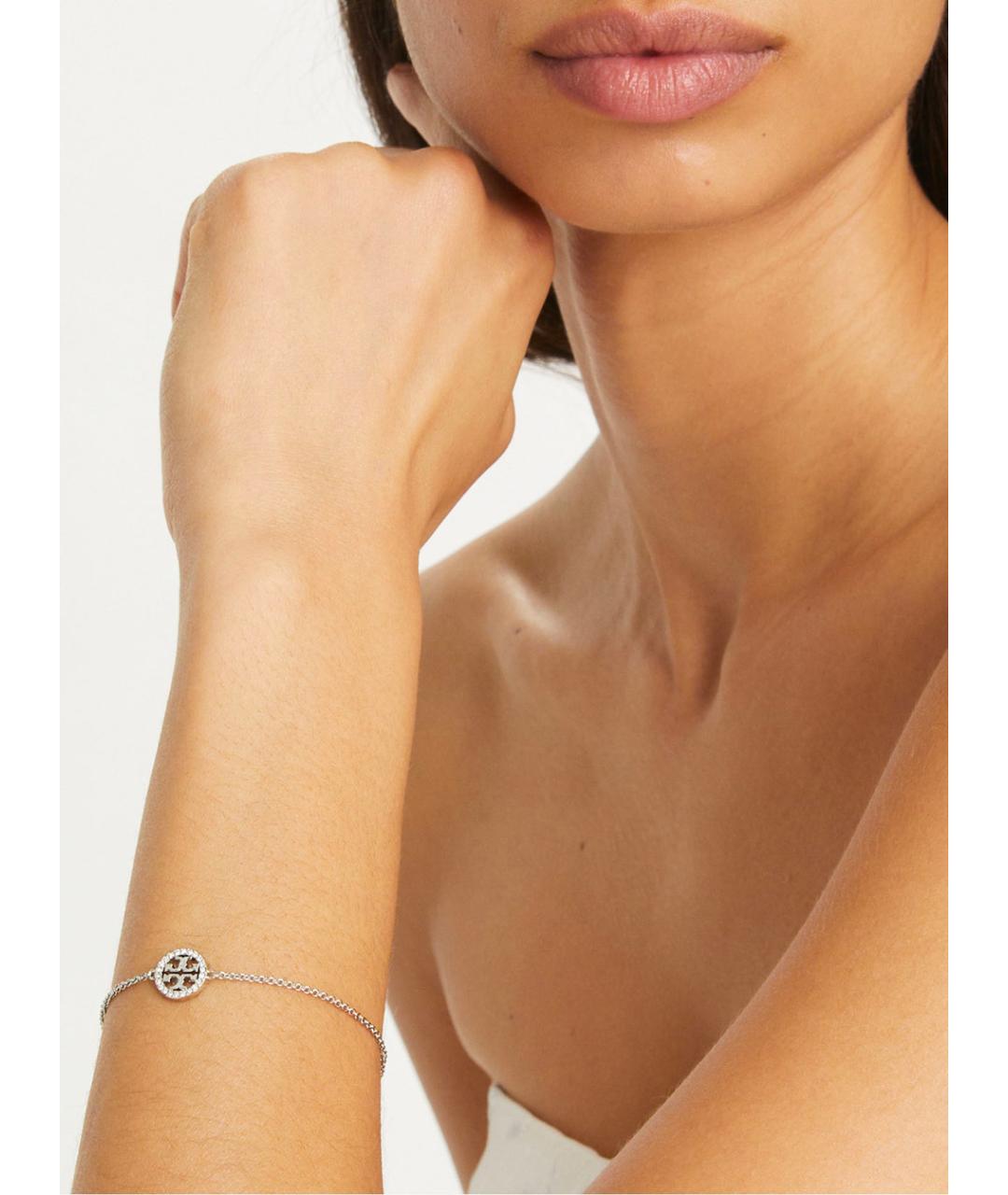 TORY BURCH Серебрянный металлический браслет, фото 3