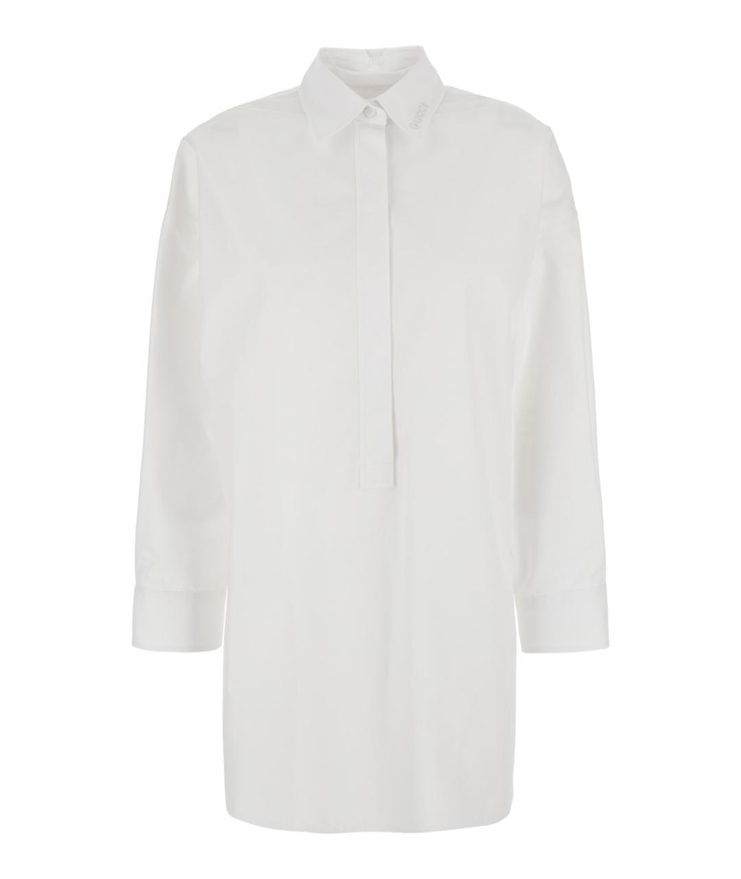 GUCCI Белая хлопковая рубашка, фото 1