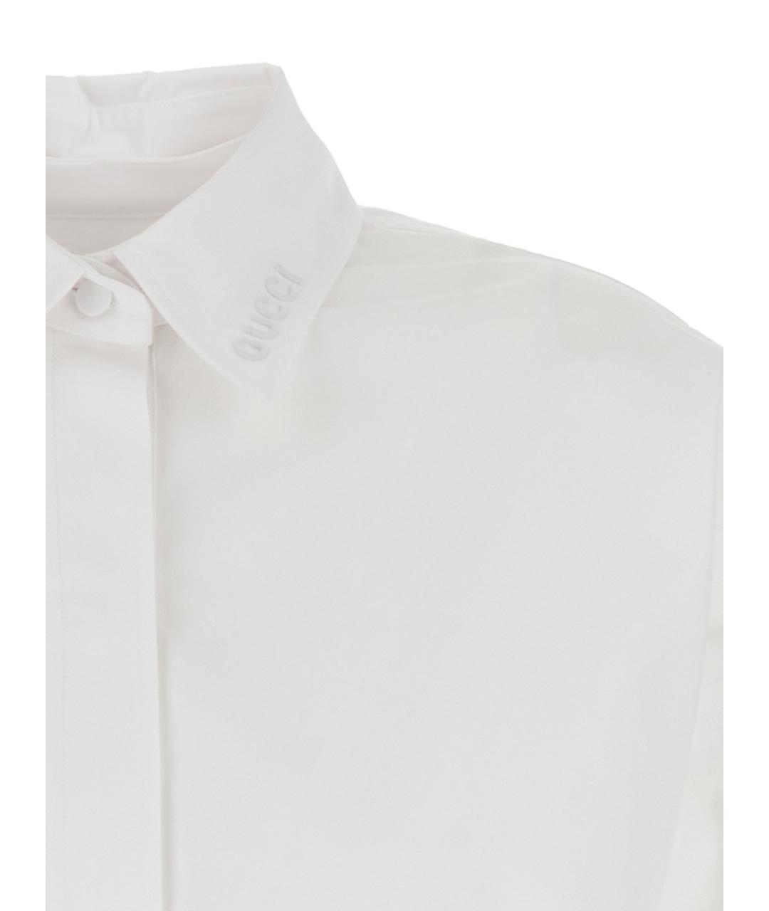 GUCCI Белая хлопковая рубашка, фото 3