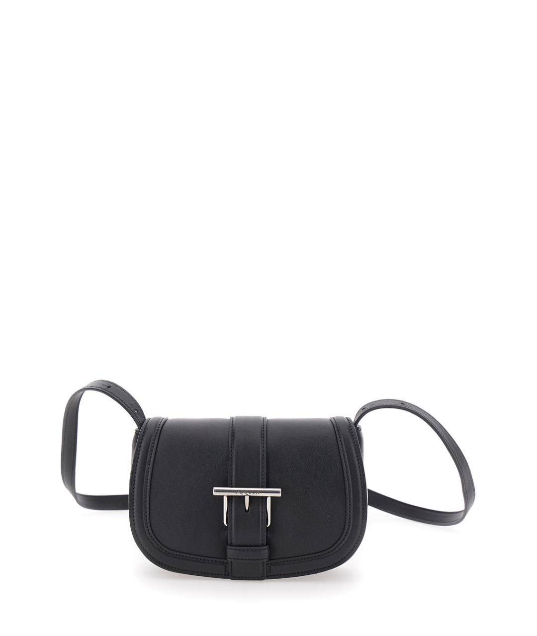 ALEXANDER MCQUEEN Черная кожаная сумка через плечо, фото 1