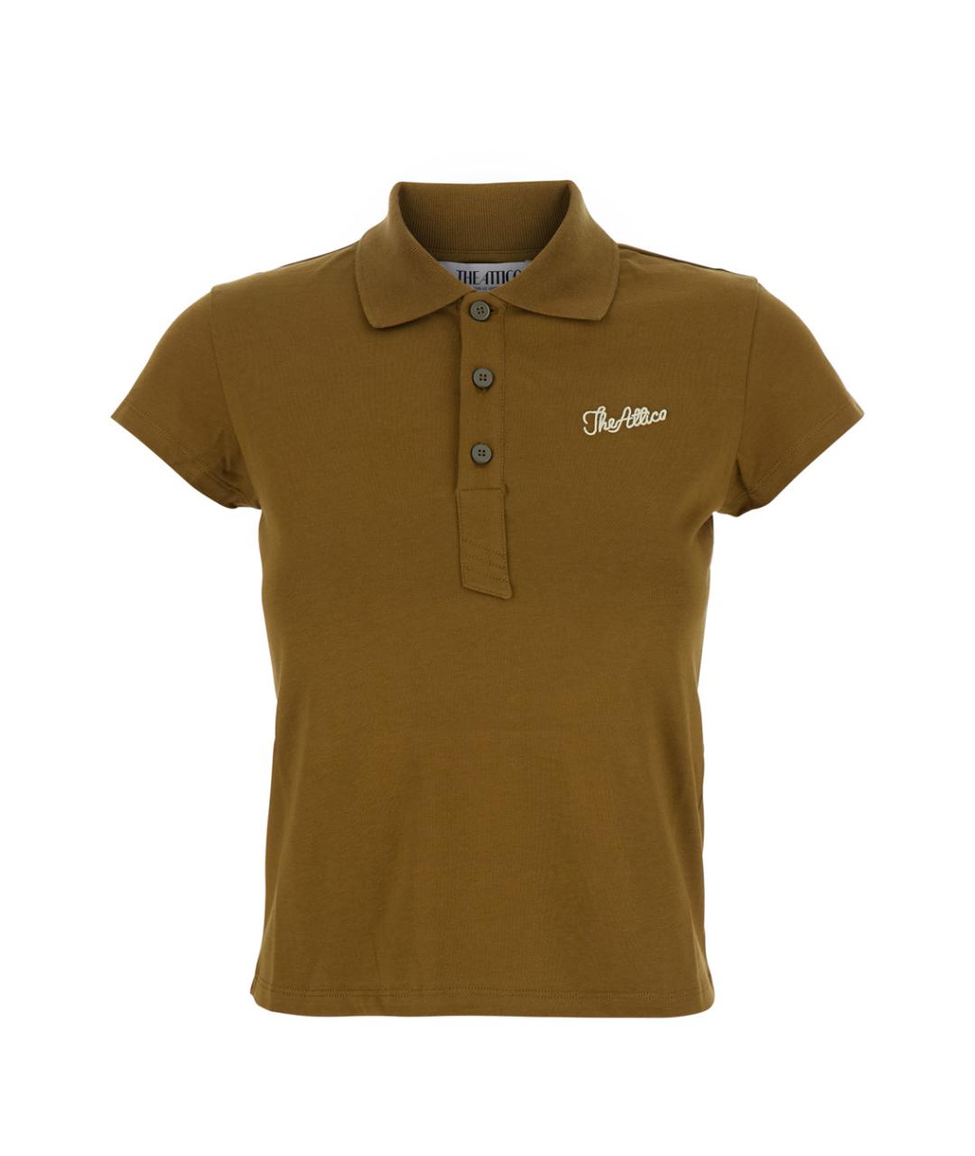 THE ATTICO Зеленая хлопковая футболка, фото 1