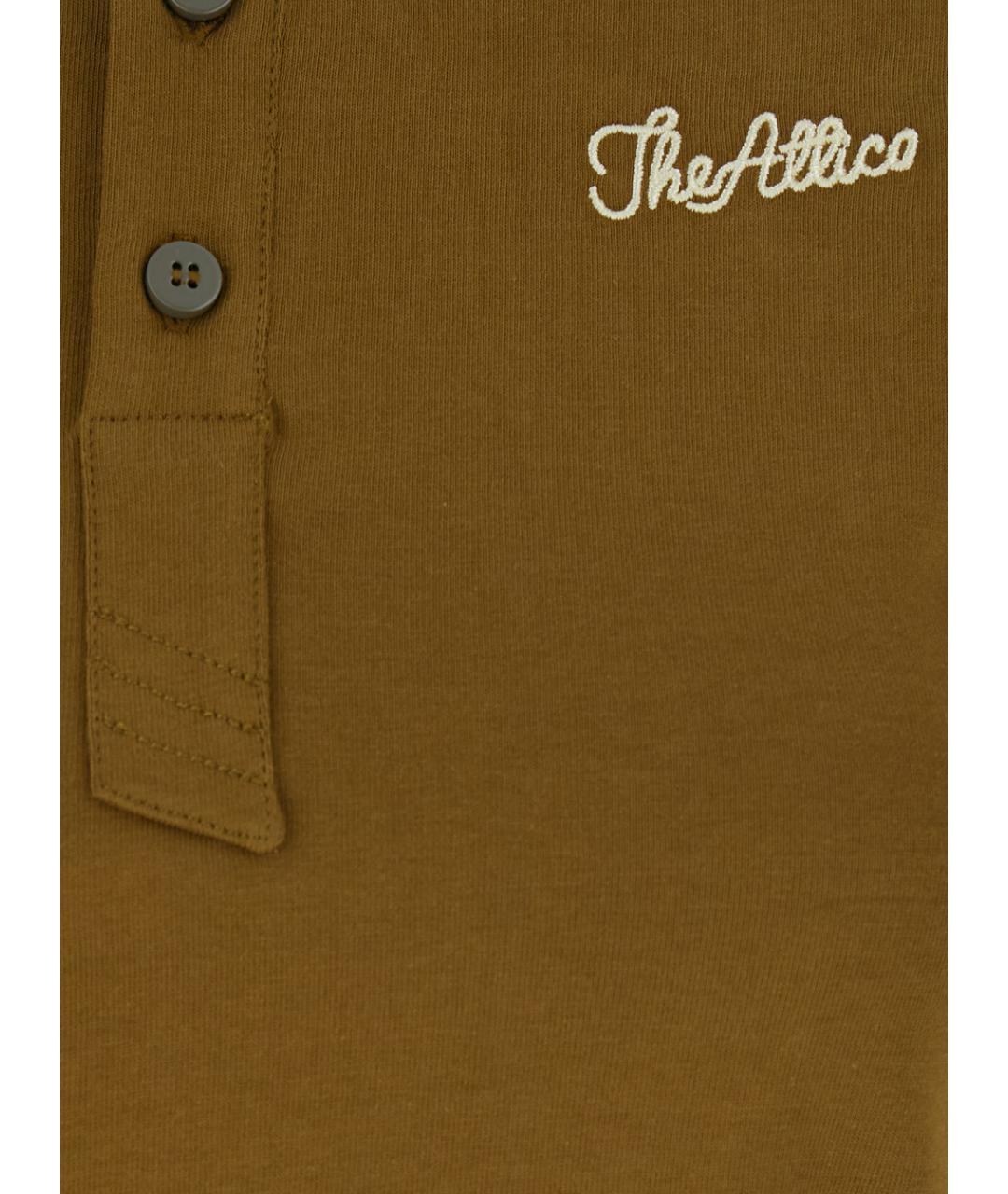 THE ATTICO Зеленая хлопковая футболка, фото 3