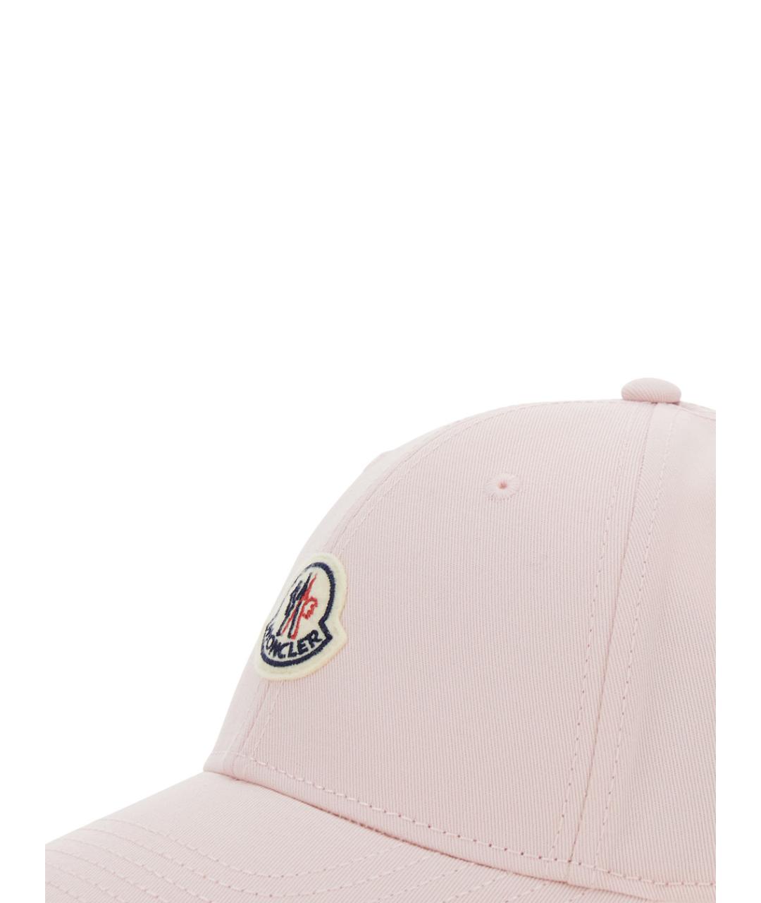 MONCLER Розовая хлопковая кепка, фото 3