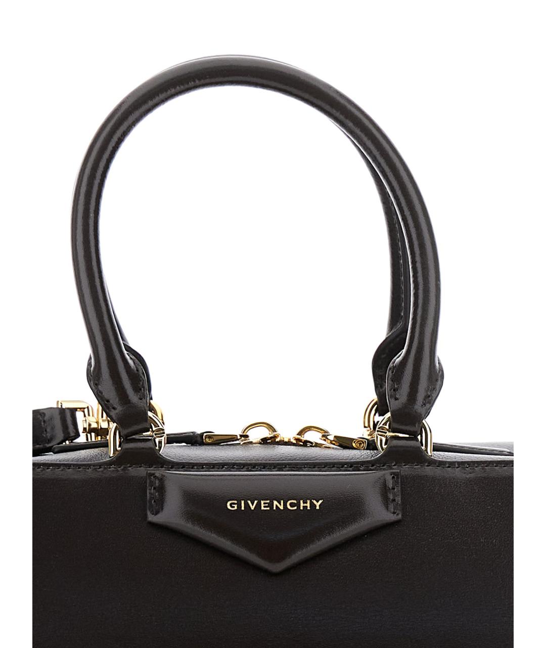 GIVENCHY Коричневая кожаная сумка с короткими ручками, фото 3