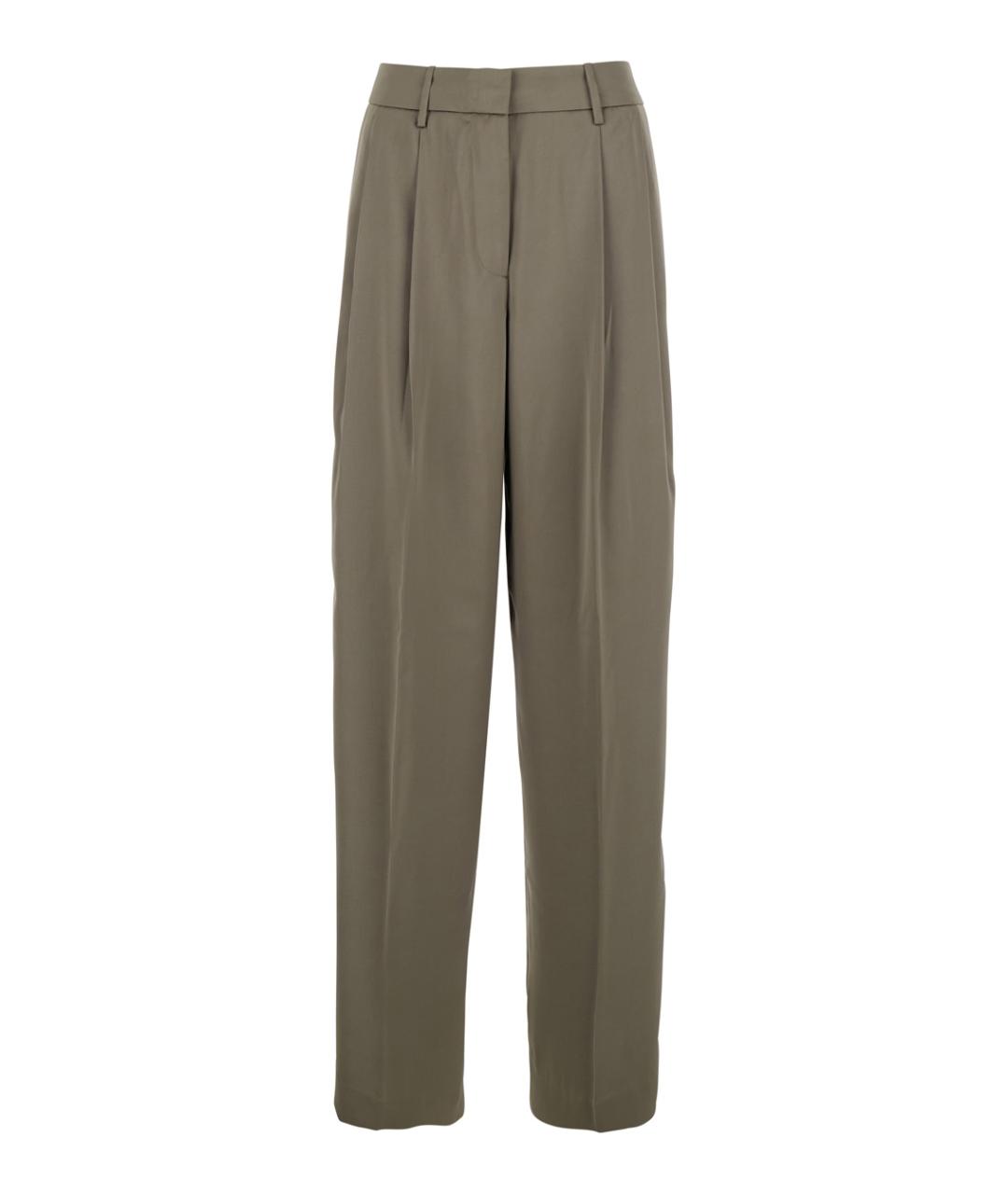 MICHAEL MICHAEL KORS Коричневые полиэстеровые прямые брюки, фото 1