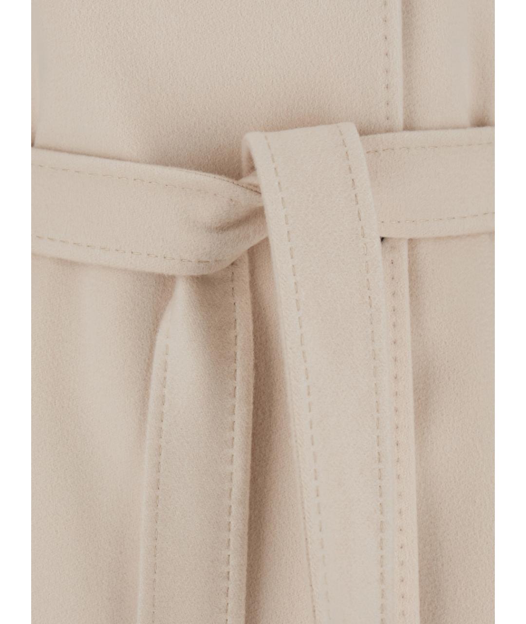 MAX MARA STUDIO Бежевое шерстяное пальто, фото 3