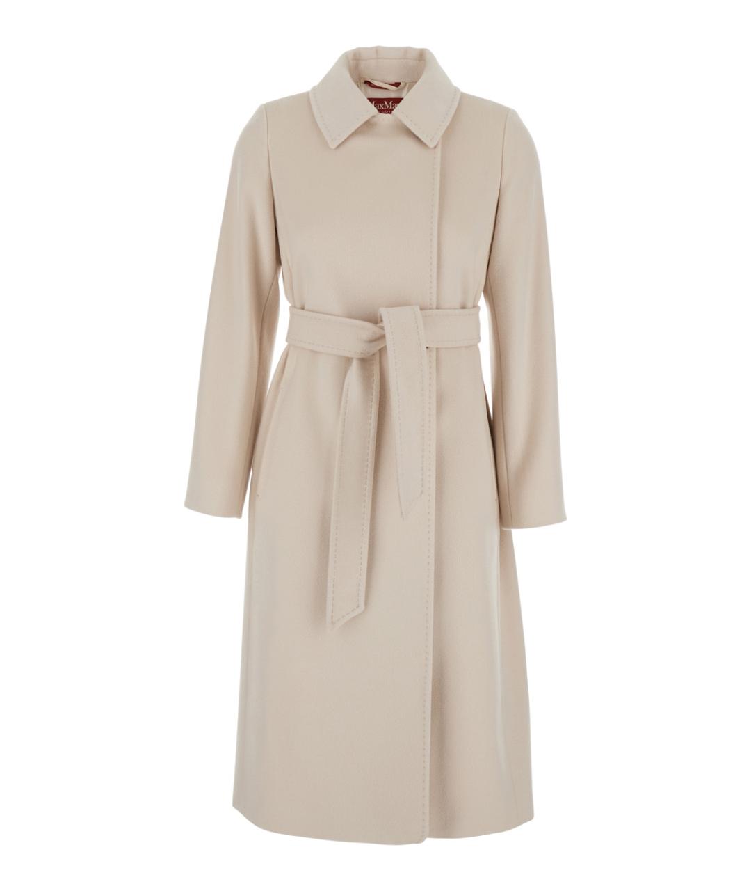 MAX MARA STUDIO Бежевое шерстяное пальто, фото 1