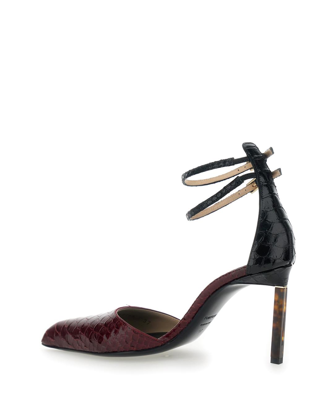 TOM FORD Бордовые кожаные туфли, фото 3