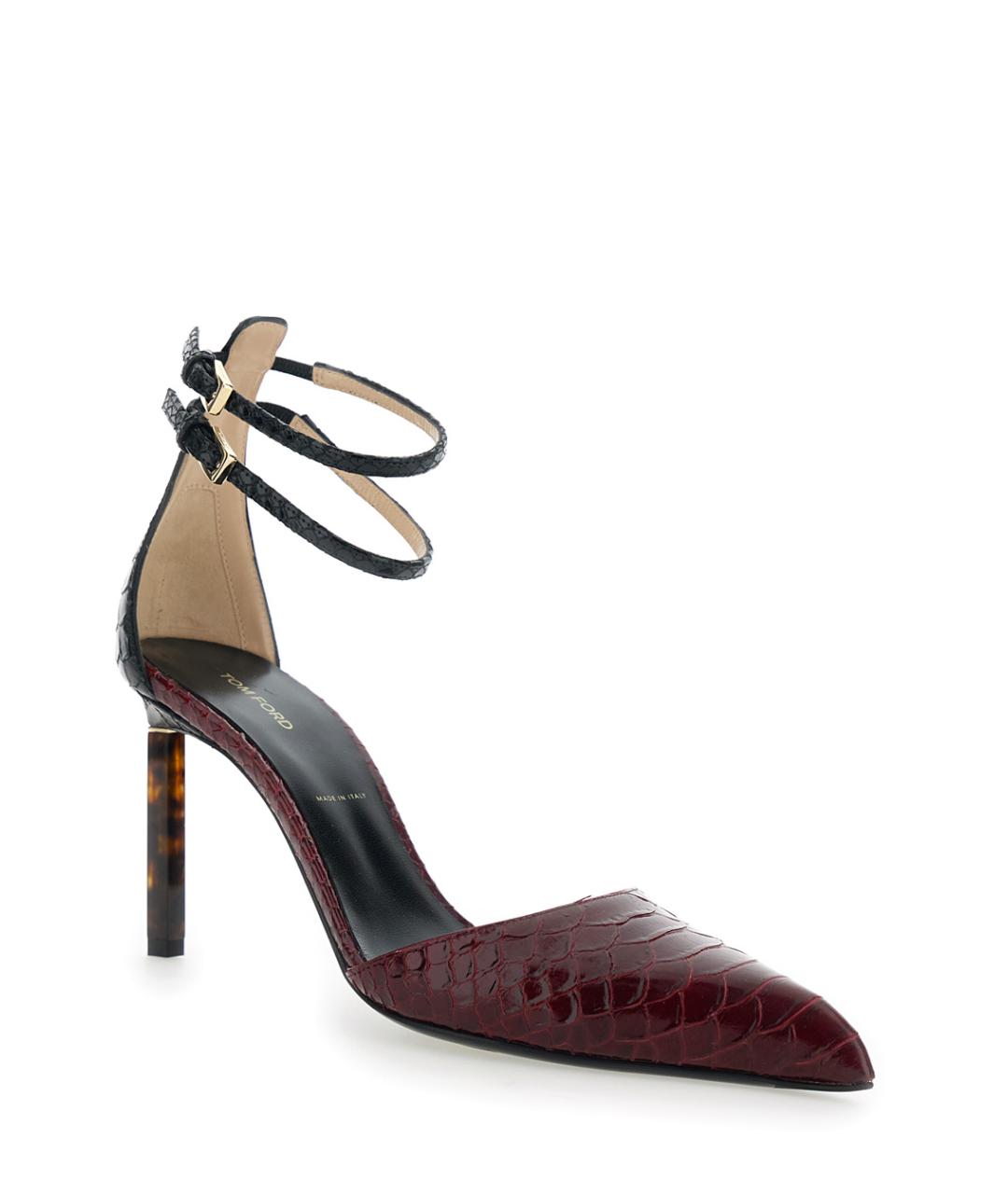 TOM FORD Бордовые кожаные туфли, фото 2