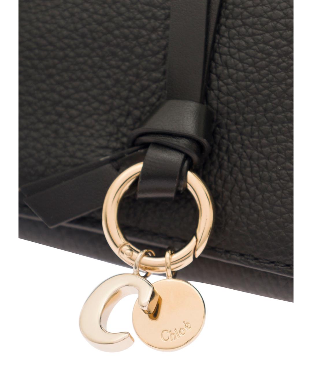 CHLOE Черный кожаный кошелек, фото 4