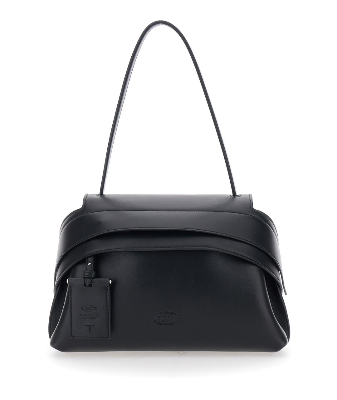 TOD'S Черная кожаная сумка через плечо, фото 1