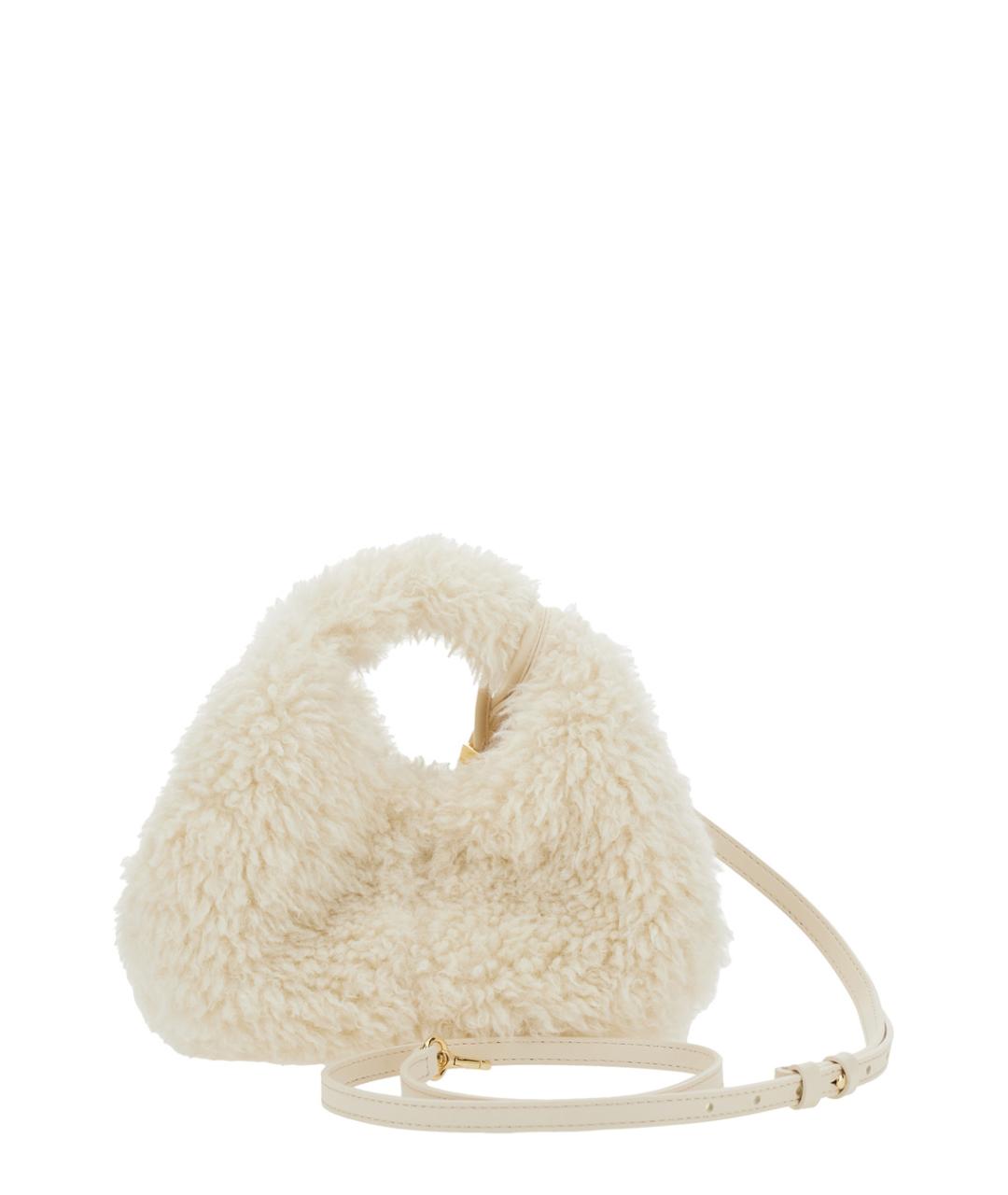 GANNI Белая синтетическая сумка с короткими ручками, фото 2