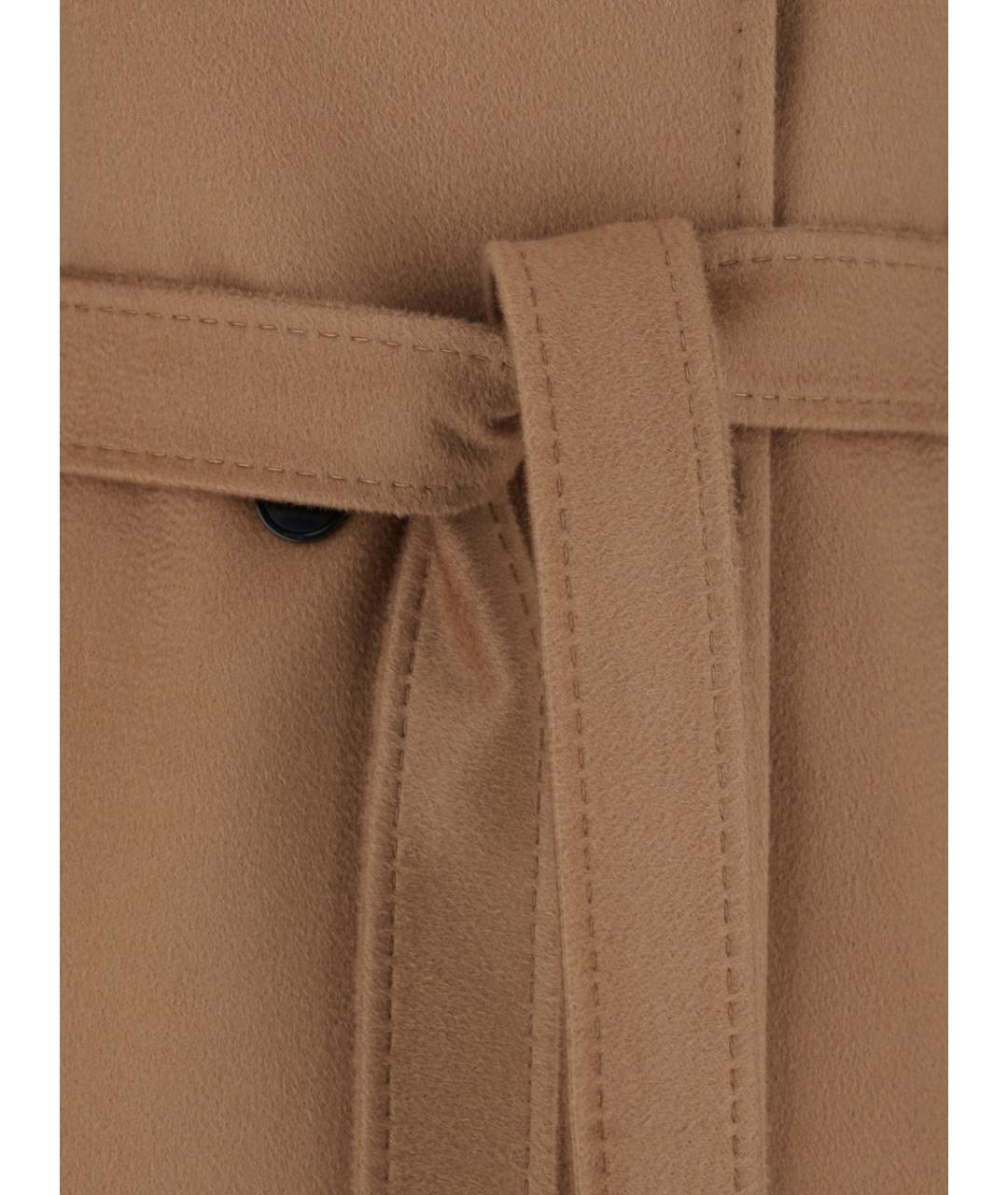 MAX MARA STUDIO Бежевое шерстяное пальто, фото 3