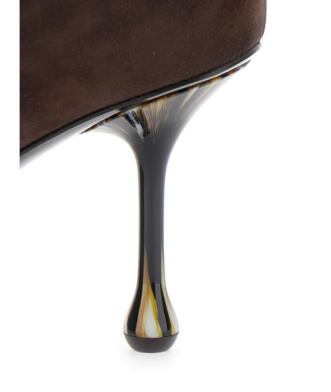 JIMMY CHOO Коричневые замшевые туфли, фото 5