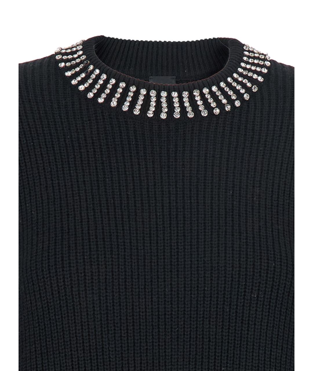 PINKO Черное кашемировое повседневное платье, фото 3