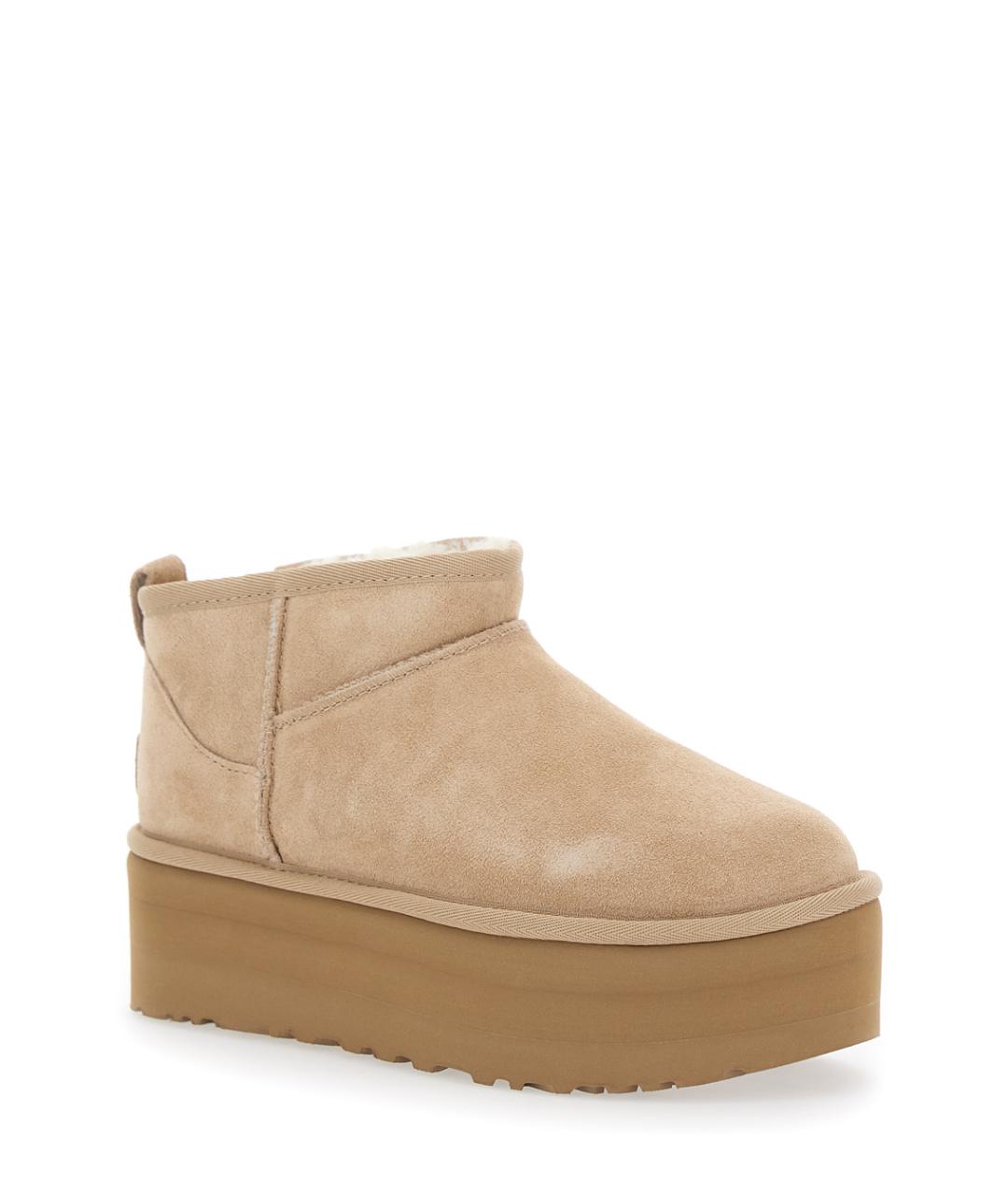 UGG AUSTRALIA Бежевые замшевые ботинки, фото 2